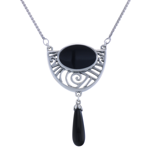 Necklace Art Deco Onyx