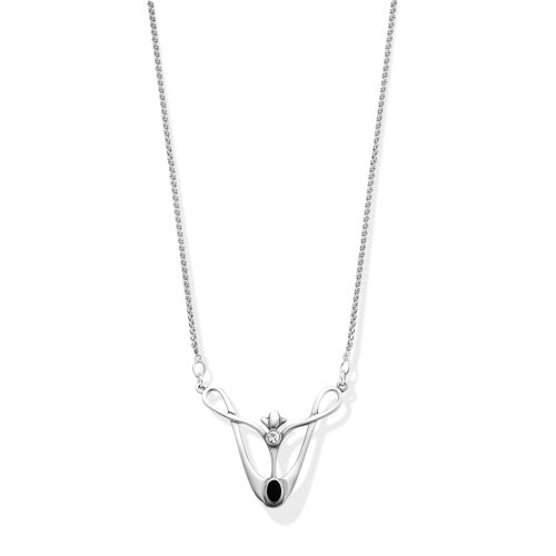 Necklace AD Black Crystal 64502