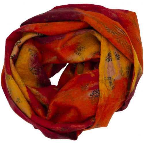 MooiVilt Sjaal Wol | Sarizijde | Oranje