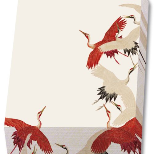 NBH200 Noteblock Kraanvogels wit-rood