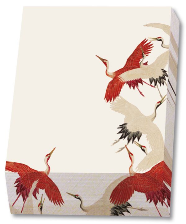 NBH200 Noteblock Kraanvogels wit-rood