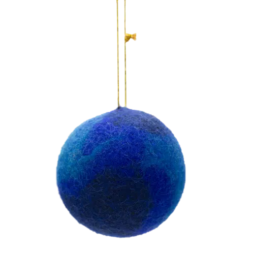 MooiVilt Kerstbal Blauw