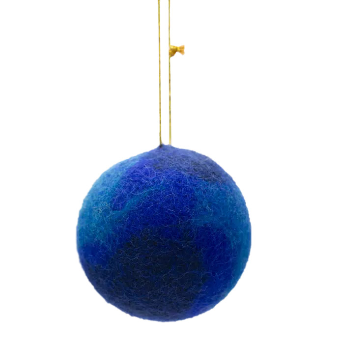 MooiVilt Kerstbal Blauw