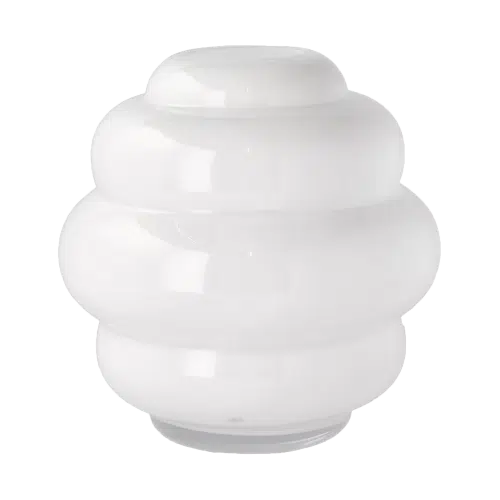 Vase Buble White Glass 25 x 27,5 cm*