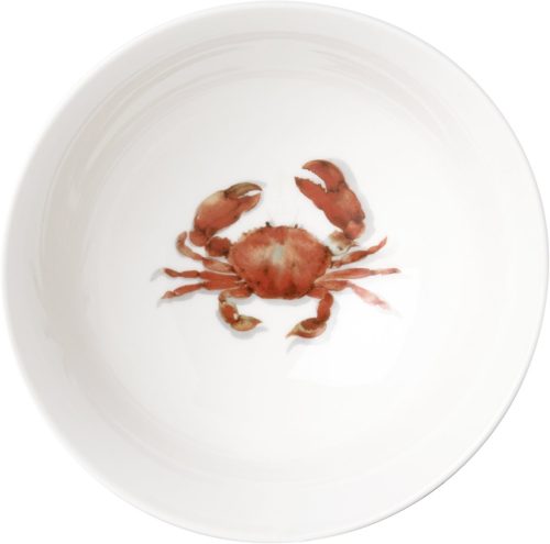 CRAB Coral Porcelain Bowl