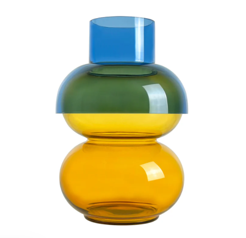 Supreme Bubble Vase XL in Yellow and Blue *