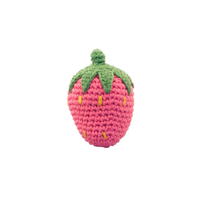 Crochet Rattles Fruit Aardbei