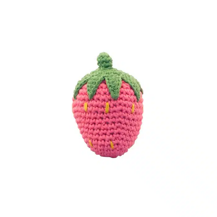 Crochet Rattles Fruit Aardbei