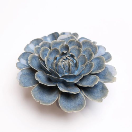 Keramische bloem | Medium blauw