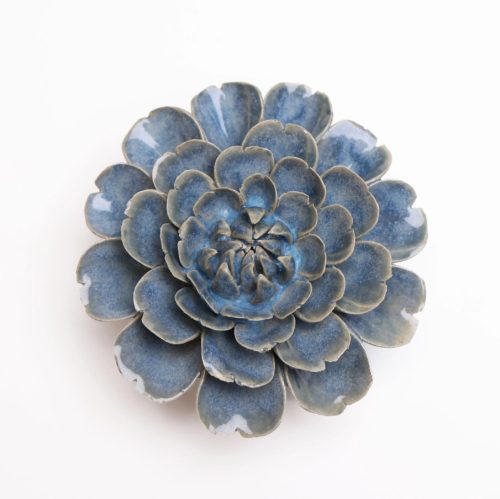 Keramische bloem | Medium blauw