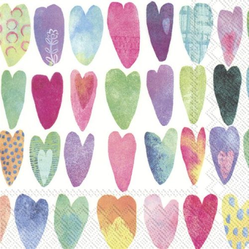 Rainbow hearts | Lunch servetten