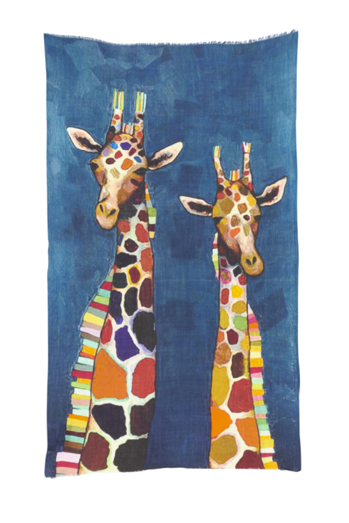 Sjaal Wol | Two Colourful Giraffes