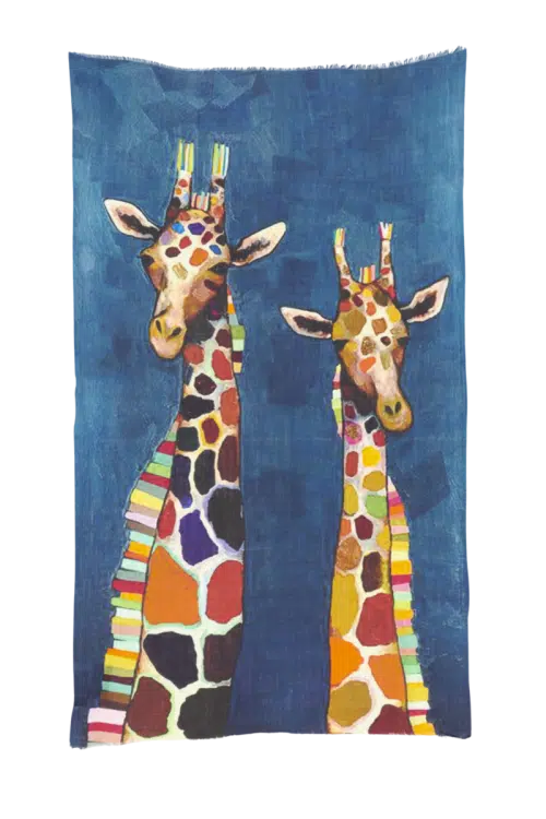 Sjaal Wol | Two Colourful Giraffes