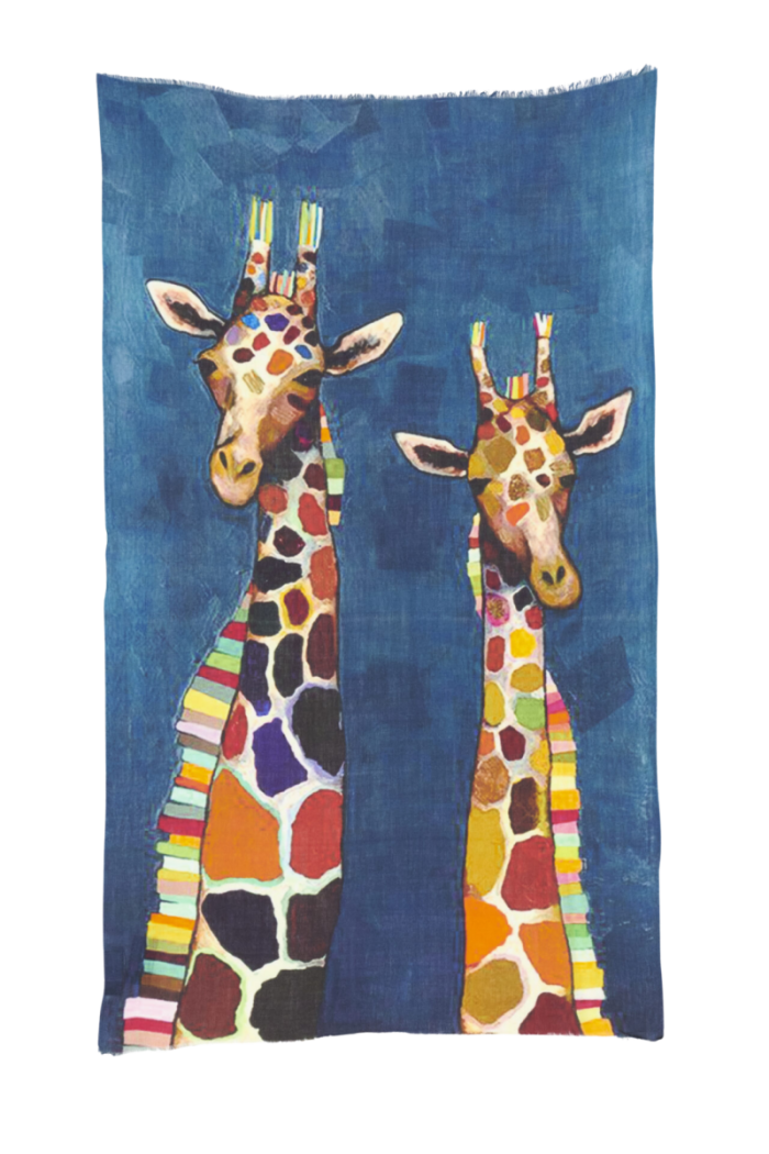 Sjaal Wol | Two Colourful Giraffes