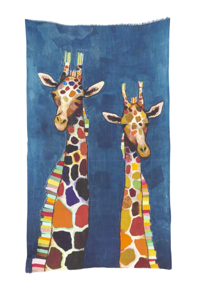 Sjaal Wol | Two Colourful Giraffes