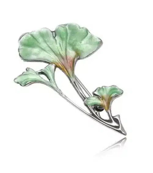Art Nouveau Broche | Ginkgoblad