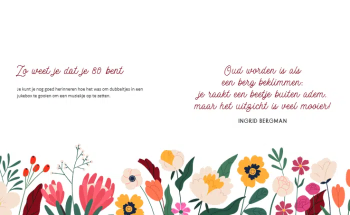 Hoera 80 jaar