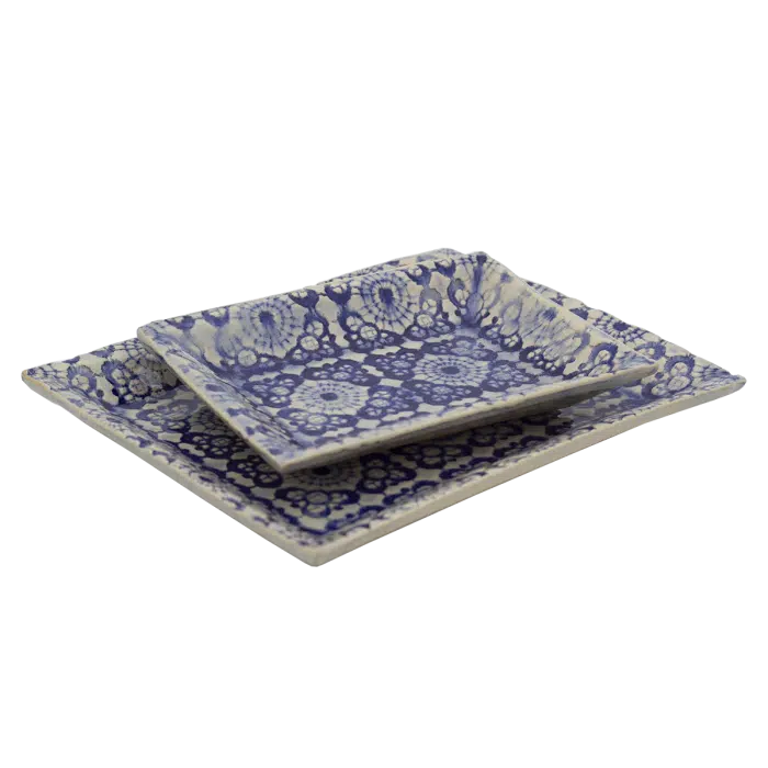 Serveerschaal breed | Delft Blue
