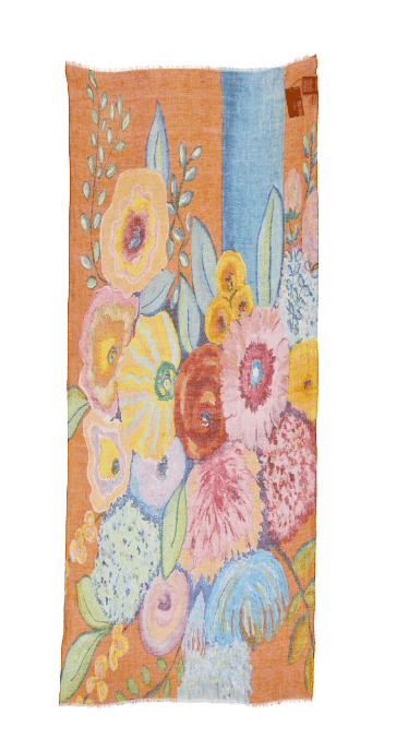 Sjaal Katoen/Linnen | Big Happy Flowers