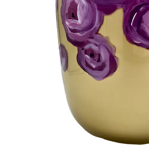 Vaas| Pink Roses on Gold