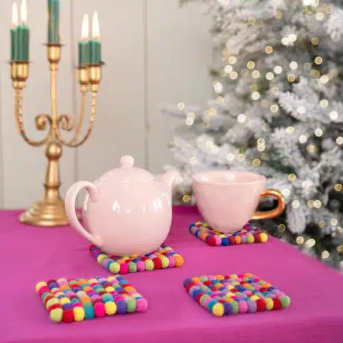 Onderzetters Vilt 10 cm | multicolour