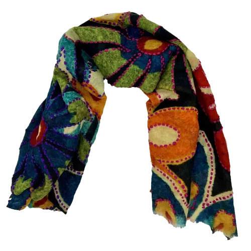 Sjaal Kleurexplosie met Bloemen / Stich Nature