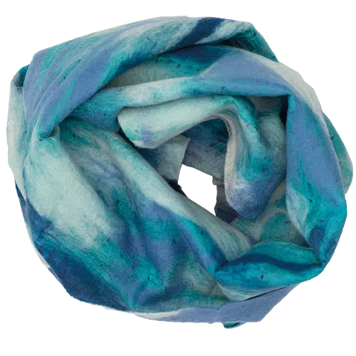 Vilten Sjaal | Zachtblauw